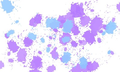 Gouache stains and dots and stripes on a white background. Beautiful abstract texture. Palette of different colors. Colored blots.