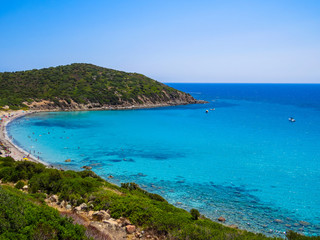 Fototapeta na wymiar Amazing beach in Costa Rei, Sardinia, Italy