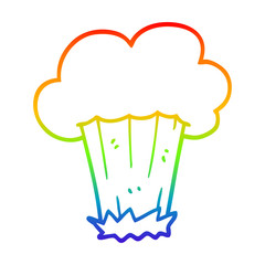 rainbow gradient line drawing cartoon big bang