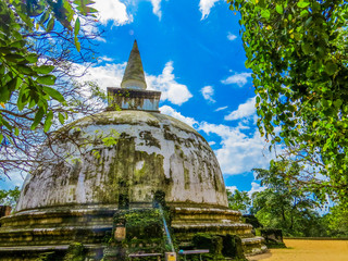 Ancient Stupa in Polonnaruwa, Sri Lanka. UNESCO World Heritage Site
