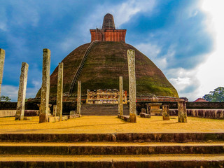 Abhayagiri Vihara Stupa in Anuradhapura, Sri Lanka