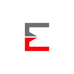 E letter initial logo design template