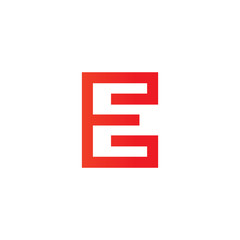 E letter initial logo design template