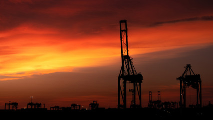 Harbor Industrial Sunset