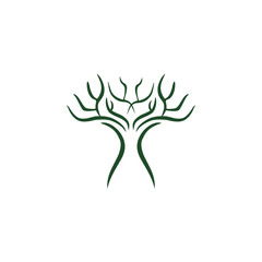 Tree logo design inspiration vector template