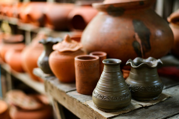 Fototapeta na wymiar Pottery is the ceramic material