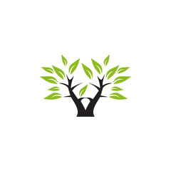 Tree logo design inspiration vector template
