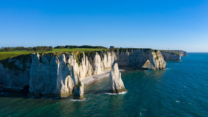 Gros blanc vu de la mer sur les Falaises d'Etretat