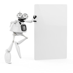 vintage robot in a white background