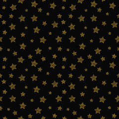 Seamless texture with stars - background for Christmas. Vector.