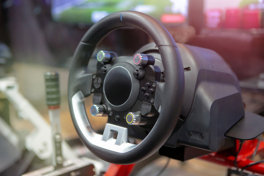 Steering wheel for driving game simulator, E-sport technology game entertainment