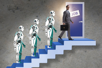 Competition between humans and robots for employment