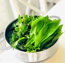 fresh green salad in a bowl