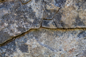 Grayish Old Weathered Cracked Natural Stone Texture