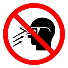 Injury Hazard Flying Debris Wear Safety Glasses Symbol Sign, Vector Illustration, Isolate On White Background Label .EPS10