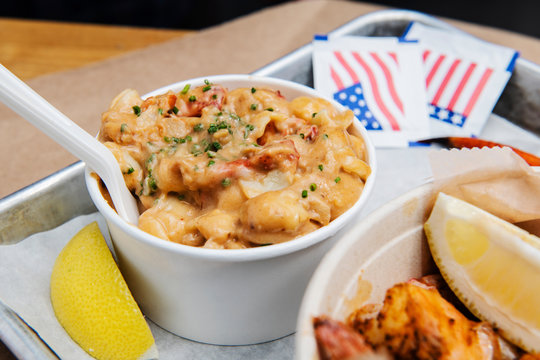 Lobster bisque mac and cheese