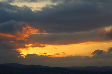Sunset Sky Sun Cloud Landscape