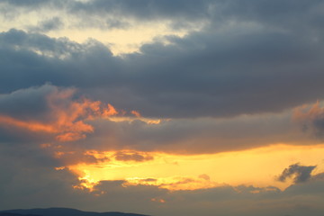 Naklejka na ściany i meble Sunset Sky Sun Cloud Landscape
