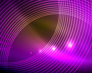 Shiny circles glowing abstract background