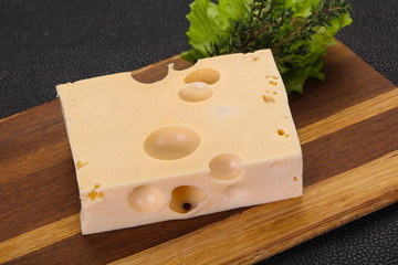Maasdam cheese brick
