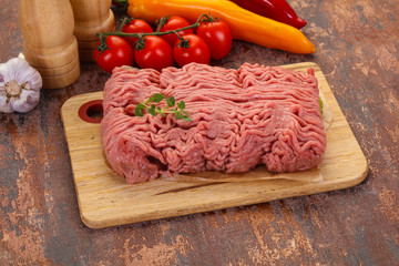 Raw turkey minced meat