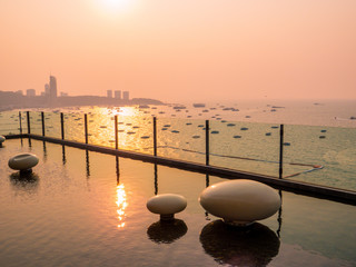 Amazing sunset in Pattaya, Thailand
