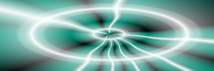 Digital Art, panoramic abstract three-dimensional objects with soft lighting, Germany