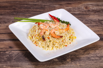 Thai style fried rice with prawn