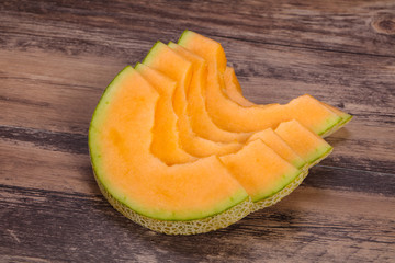 Sliced tasty sweet sliced melon