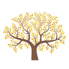 Naklejka na ściany i meble Vector tree. Image of autumn tree