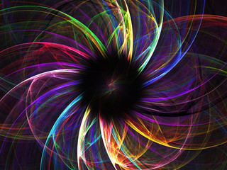rainbow abstract fractal background 3d rendering illustration