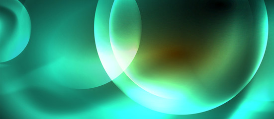 Shiny neon circles abstract background
