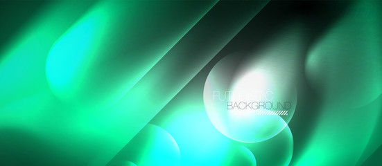Neon glowing techno lines, hi-tech futuristic abstract background template