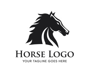 Creative Horse Head Logo Icon Symbol Vector Design Illustration