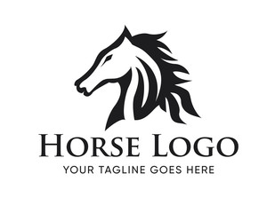 Creative Horse Head Logo Icon Symbol Vector Design Illustration