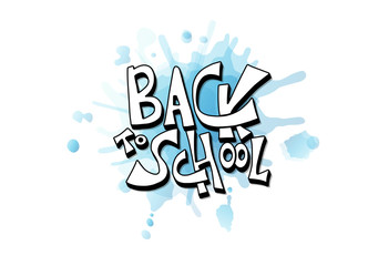 Back to school text for banner. Vector illustration.