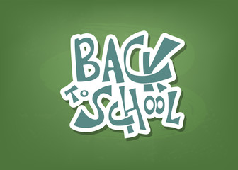 Back to school text for banner. Vector illustration.