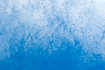 white cirrocumulus clouds on blue sky