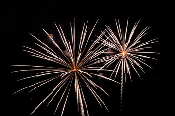 Obraz premium Amazing fireworks on the night of San Juan in Spain