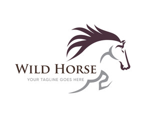 Creative Horse Elegant Logo Symbol Design Illustration Vector for Company