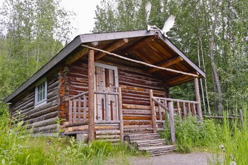Robert Service`s cabin in Dawson City