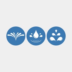 Drops flat vector icon. Water flat vector icon