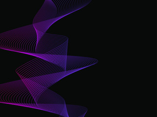 EPS 10 vector. Curved lines and waves. Futuristic concept.