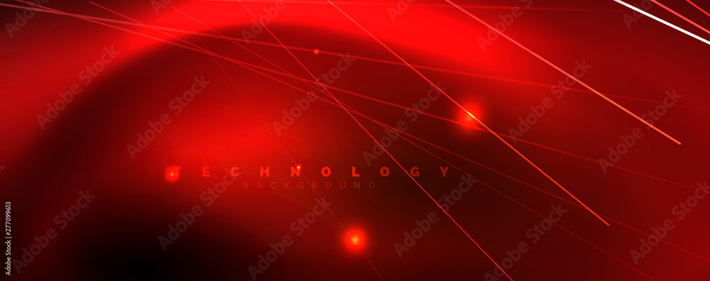 Poster shiny color neon light with lines, abstract wallpaper, shiny motion, magic space light. techno abstr