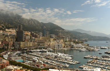  Cityscape of Monaco. Monaco Harbor