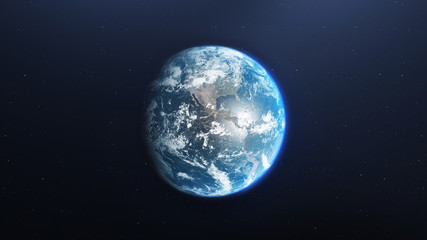 Obraz na płótnie Canvas Earth from space , 3d render of planet Earth, elements of this image provided by NASA