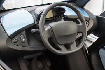 Interior of a modern electric car