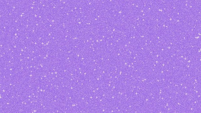 4K Beautiful light purple glitter background and shining stars animation.