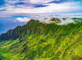 Fototapeta premium yellow valley with clouds