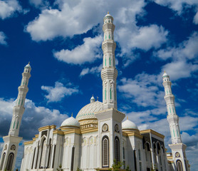 Hazrat Sultan Mosque in Nur-Sultan (Astana), Kazakhstan